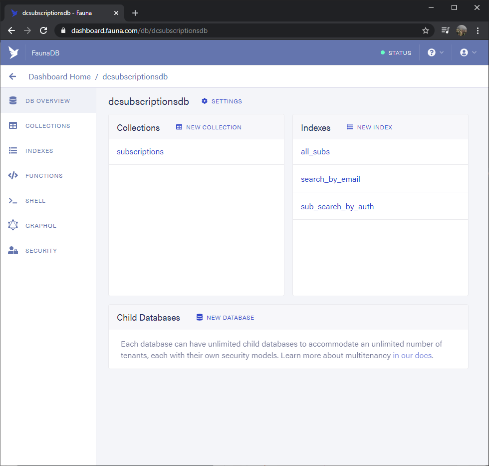 DB overview DB overview