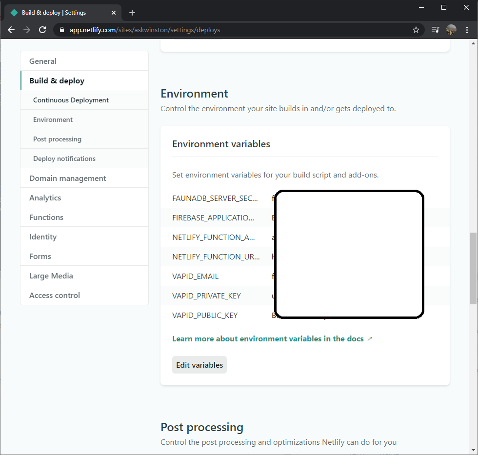 Netlify Settings Netlify Settings